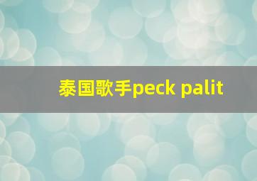 泰国歌手peck palit